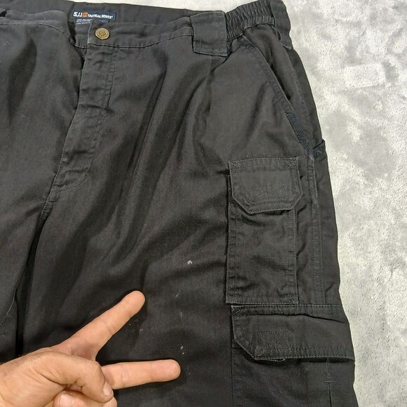 5.11 511 Mens 40x32 Taclite Pro Cargo Pants Black Ripstop Utility Tactical Work - Picture 10 of 11